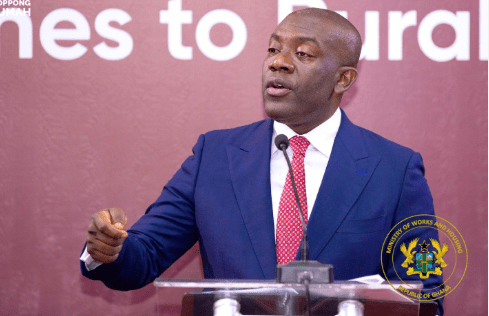Nighttime view of a bustling market in Ghana