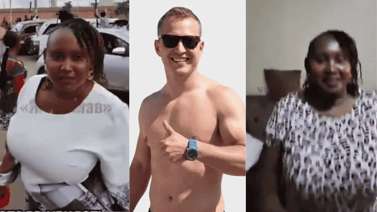 Shocked expression on a woman's face