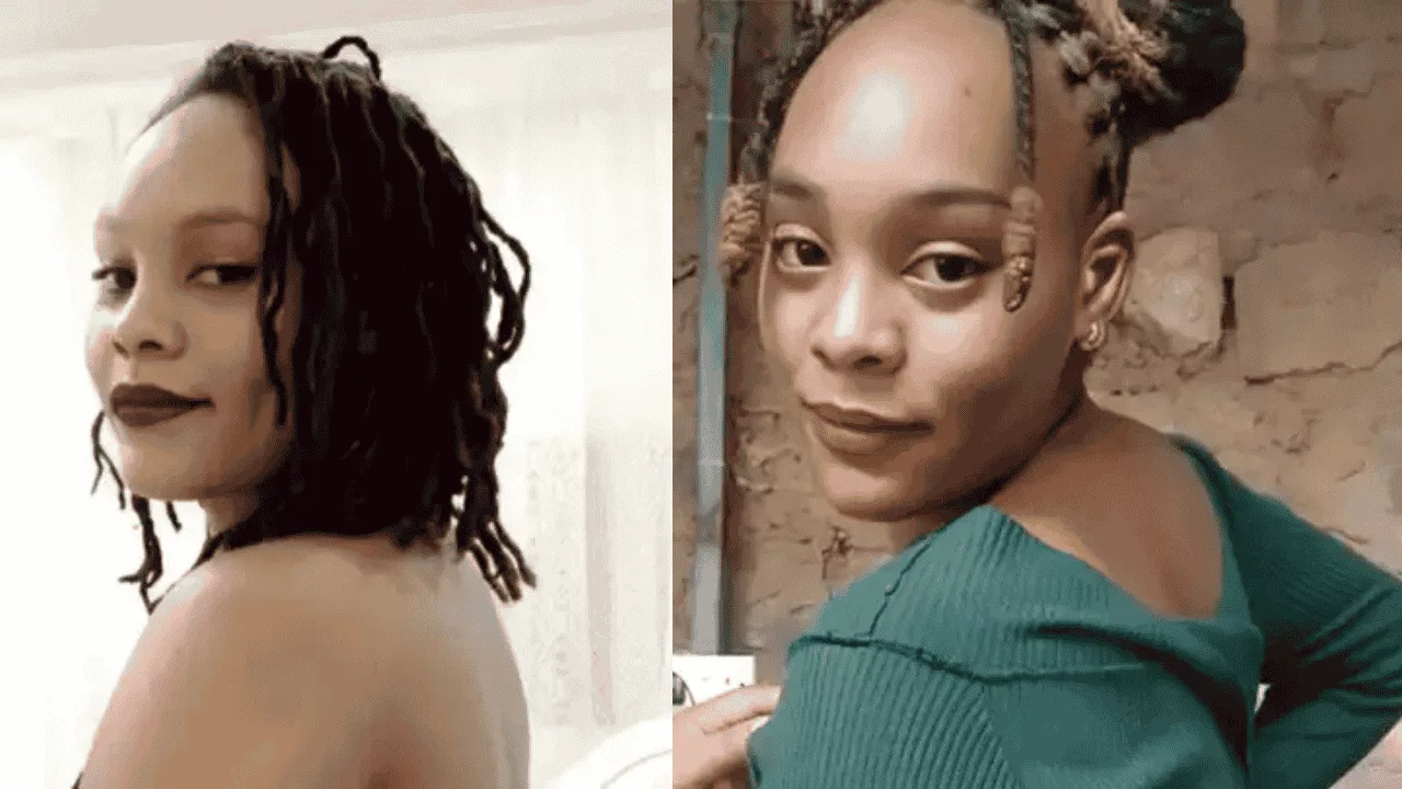 Mourners gather near the apartment complex in Githurai.