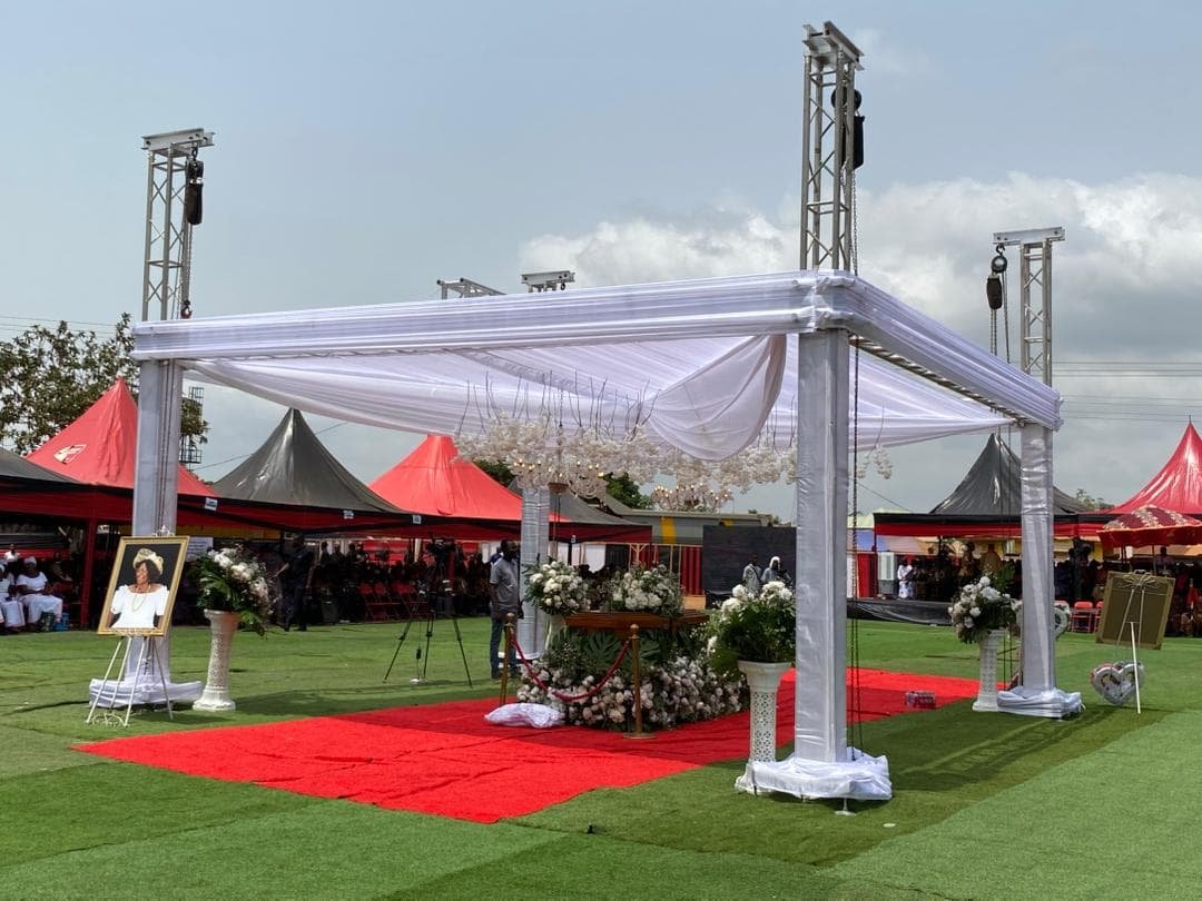 Mourners gathered to pay their respects during the funeral ceremony.