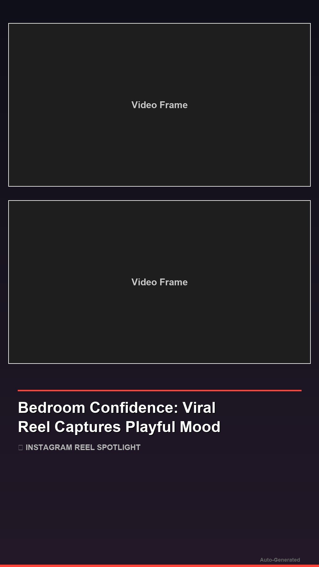 Bedroom Confidence: Viral Reel Captures Playful Mood