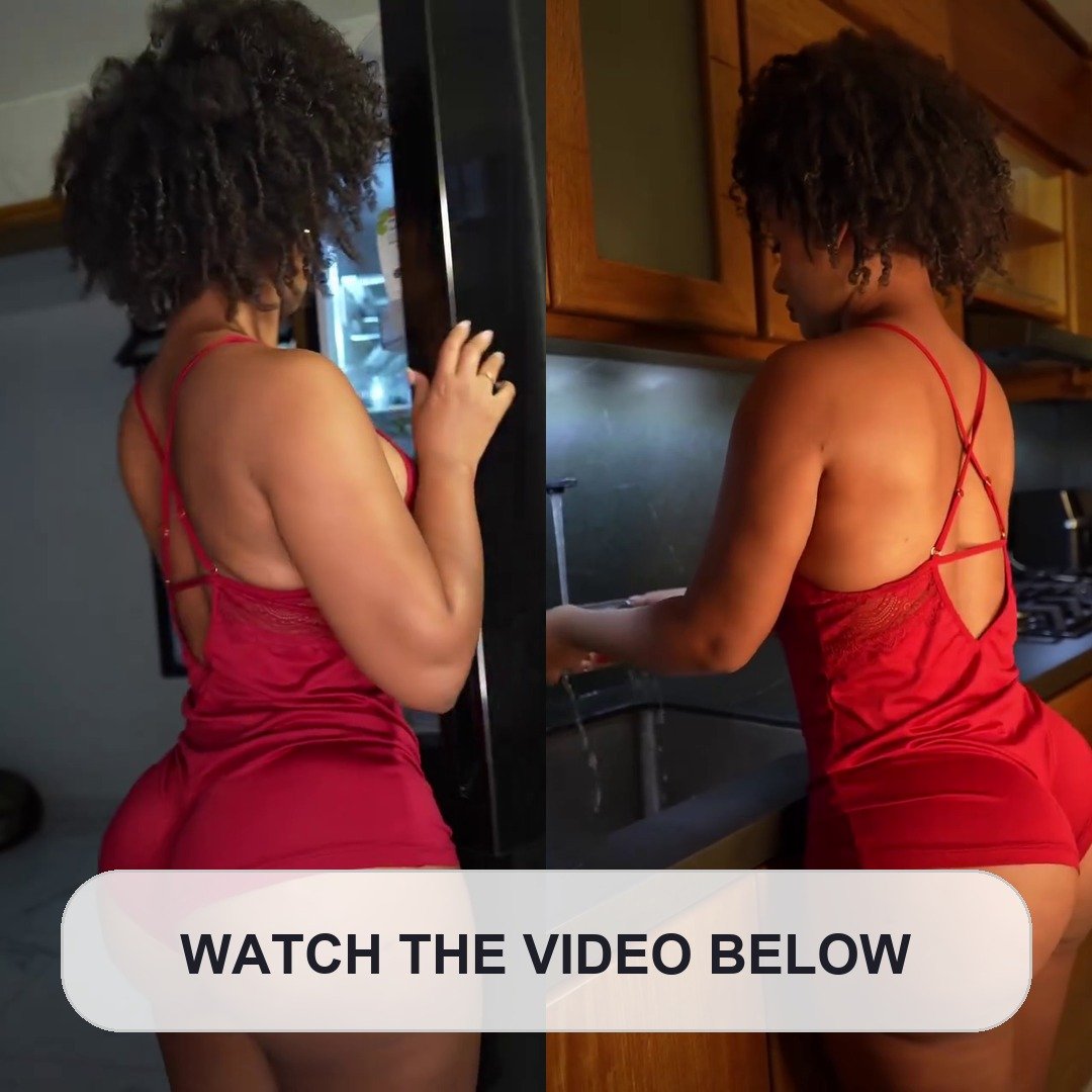 Red Romper & Ripe Strawberries: A Sensual Kitchen Moment