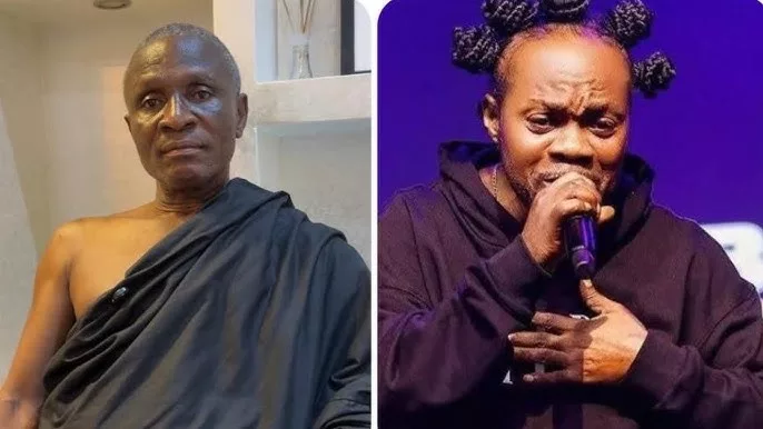 A Ghanaian court building facade with people gathered outside, representing a public dispute.