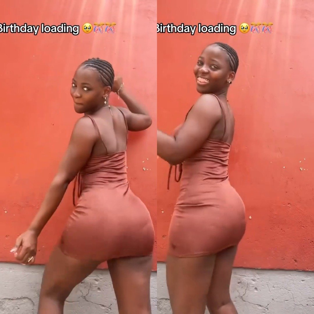 Rust Mini-Dress Vibes: Watch Her Own the Camera With Confidence!