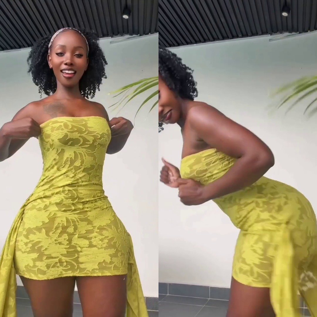 Joyful Vibes: She's Rocking That Lime Green Dress!