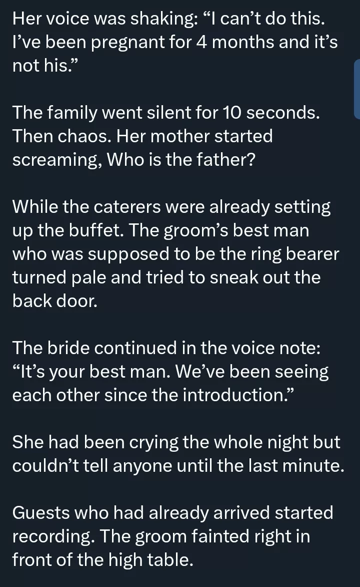 Image for Lagos Bride Reveals Pregnancy With Groom’s Best Man