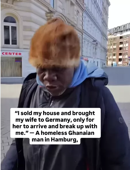 A screenshot of the viral video showing the man speaking