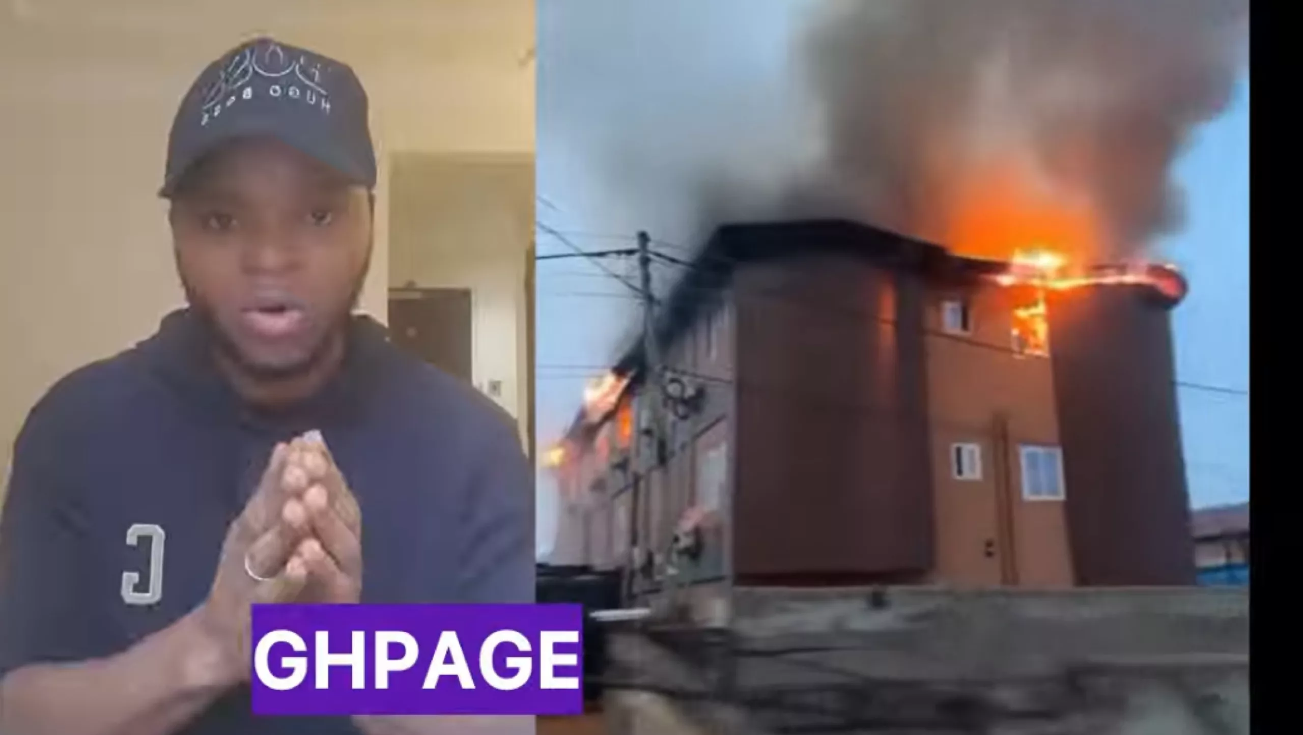 Angel Obinim speaking in a recorded video about the fire outbreak