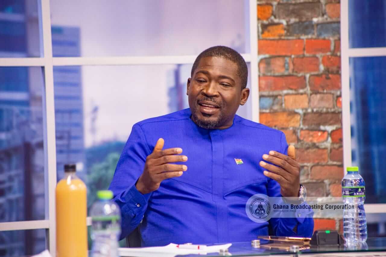 Mathias Bonzo-Ewereko Boateng during a television interview