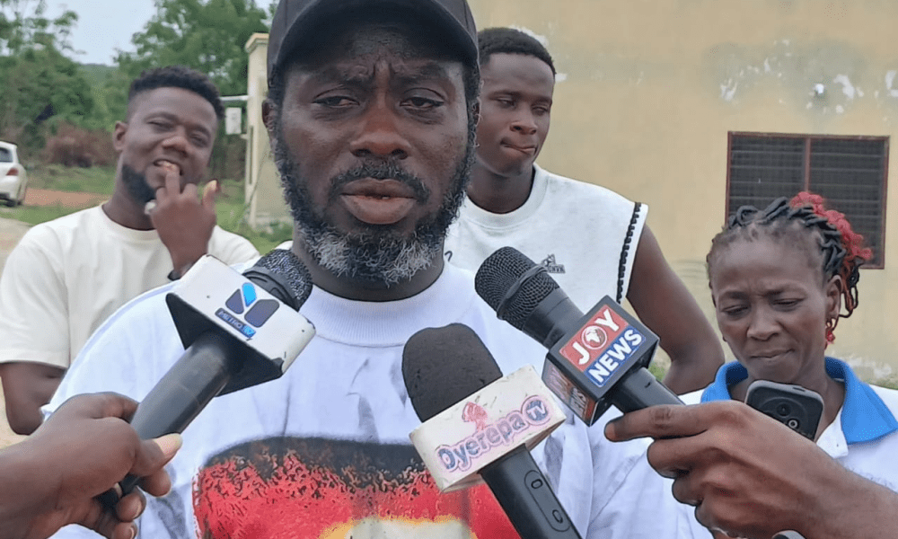 Local youth gathering in Mankessim to discuss the arrest of the elder chief