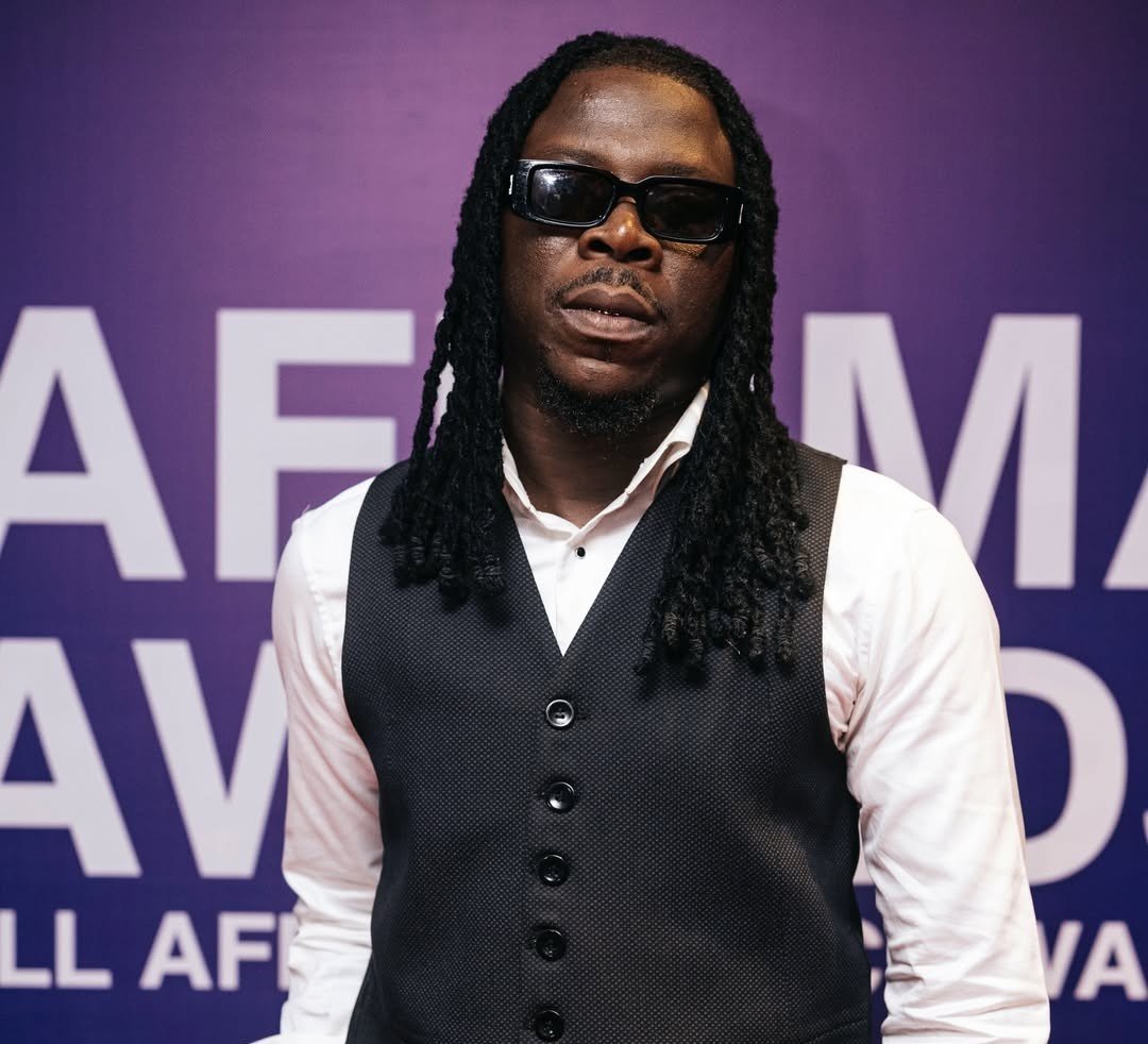 Stonebwoy speaking at the 2026 World Cup fundraising launch