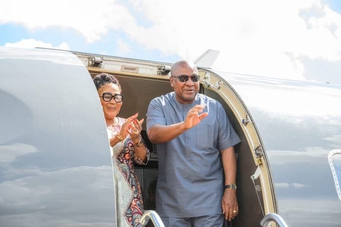 President Mahama speaking at a global health conference