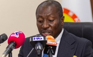 Afenyo-Markin speaking during a morning television interview