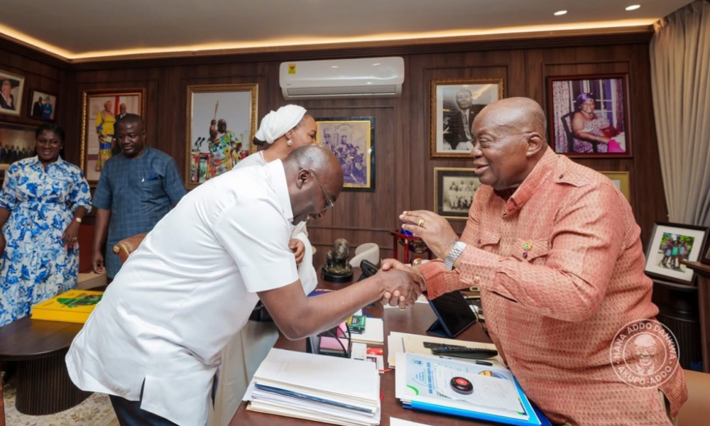 Ebo Buckman speaking during a televised interview on TV3