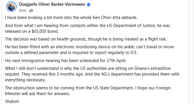 A professional portrait of former Finance Minister Ken Ofori-Atta