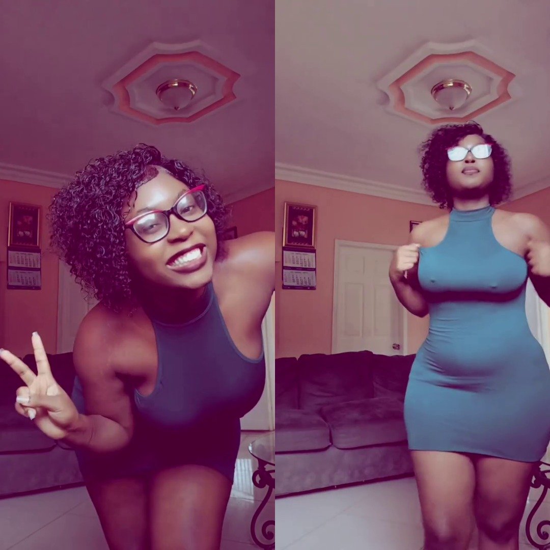 Teal Dress Vibes: Living Room Dance Energy!