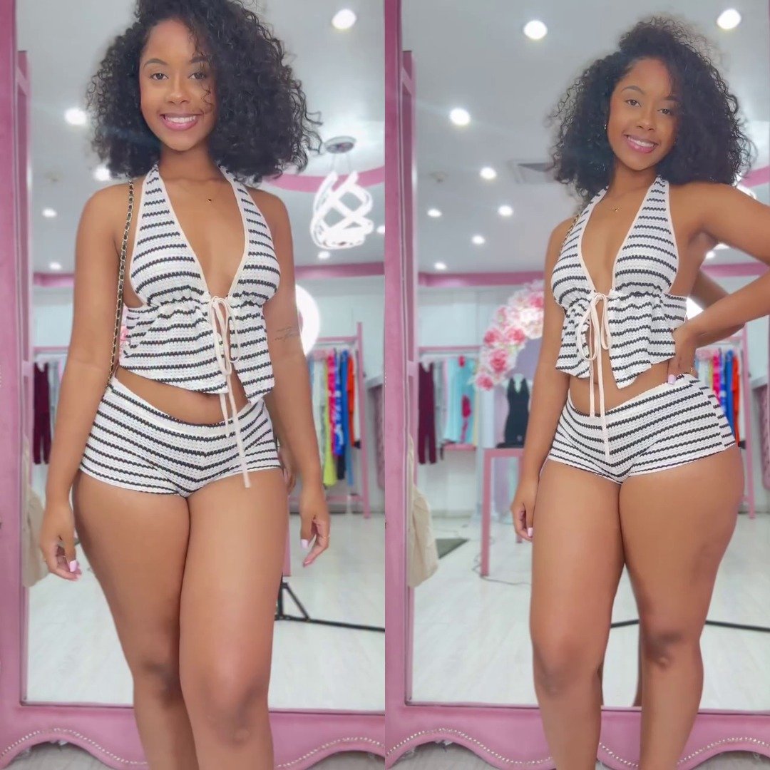 Steal This Look: Bold Stripes & High-Waisted Shorts for Summer