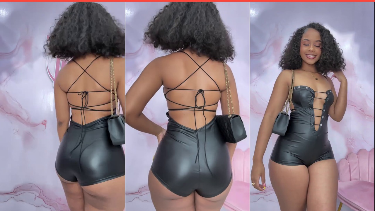 Edgy & Chic: The Must-Have Black Lace-Up Romper