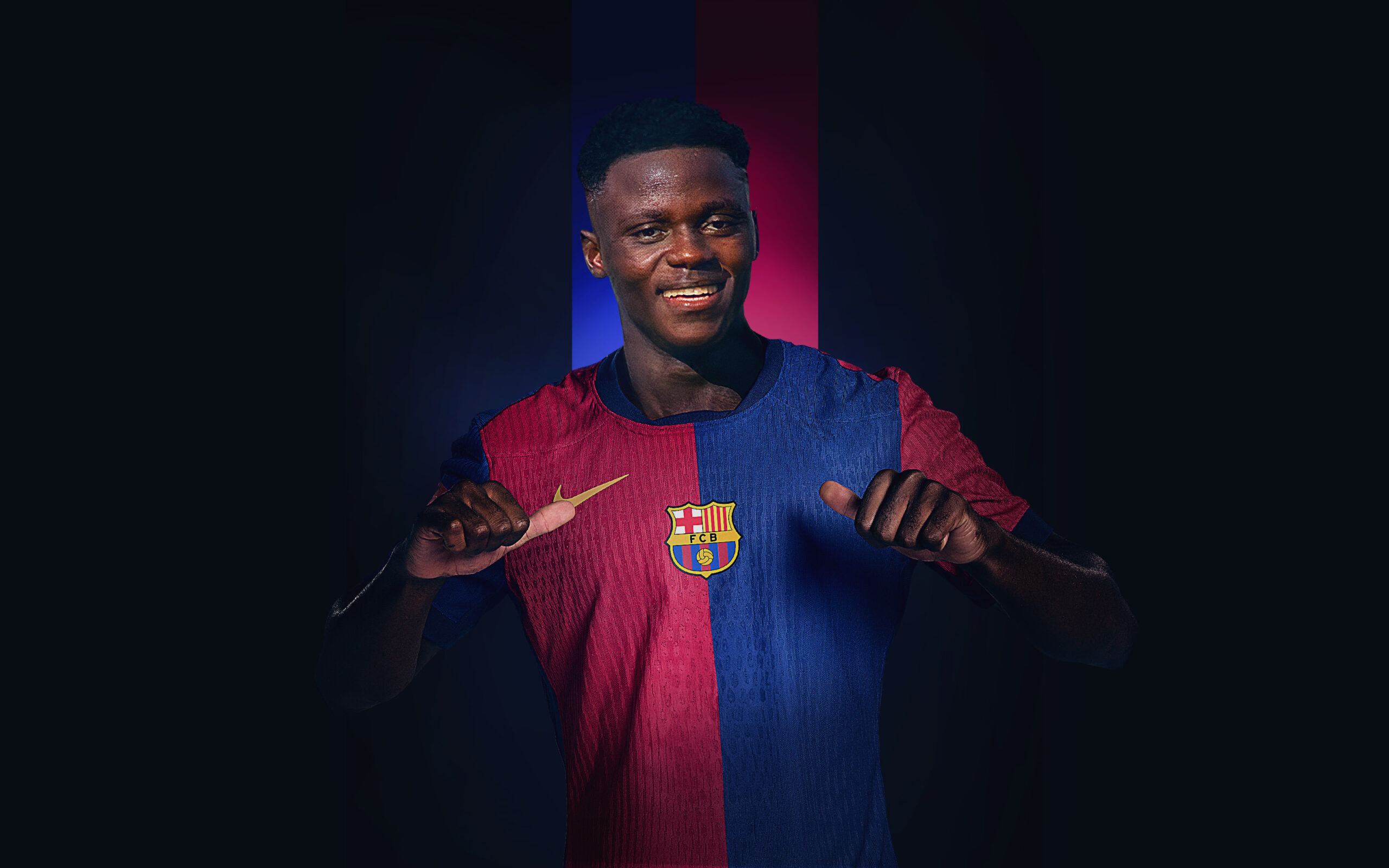A wide shot of the Camp Nou stadium where Aziz Issah will continue his career